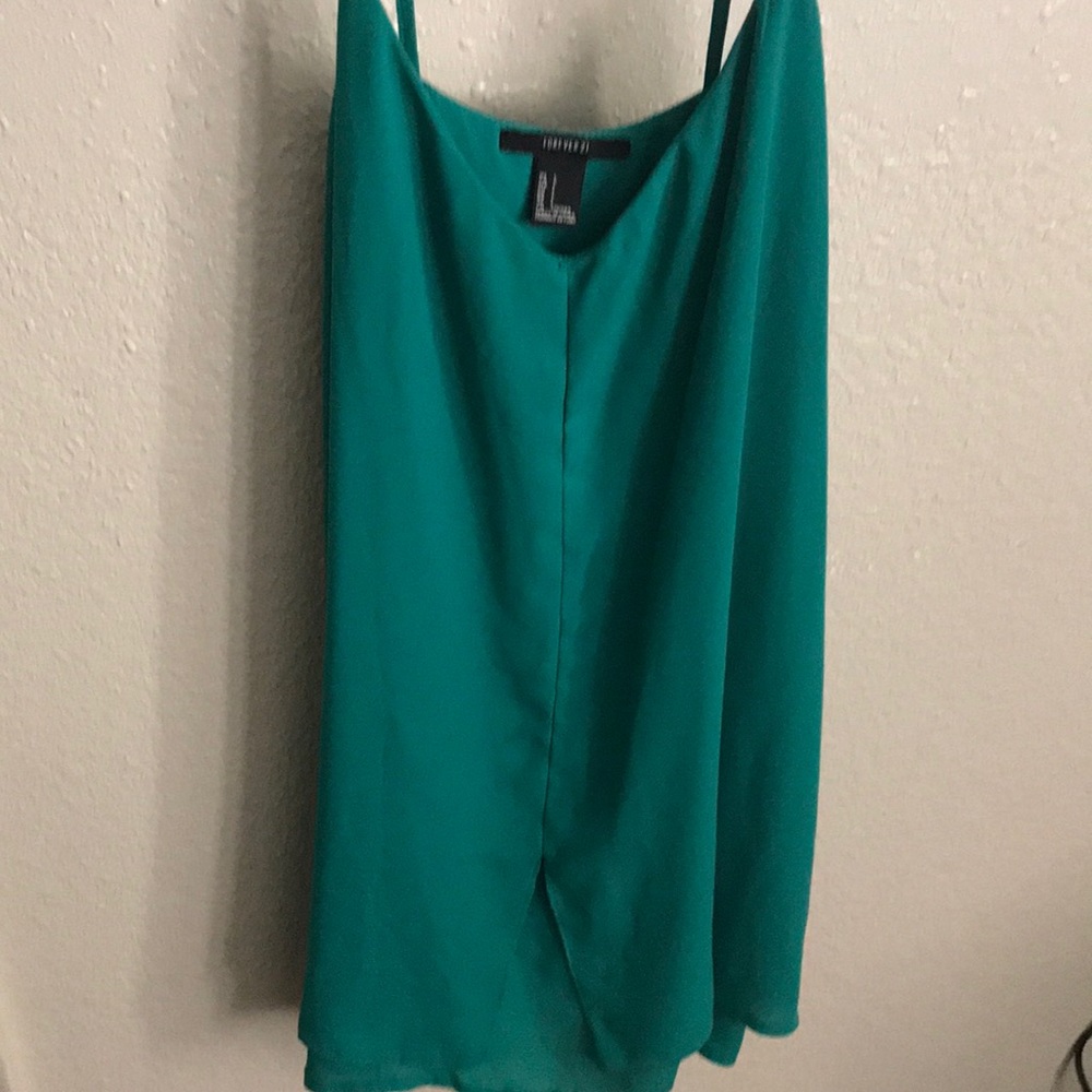 Green cute dress shirt top
